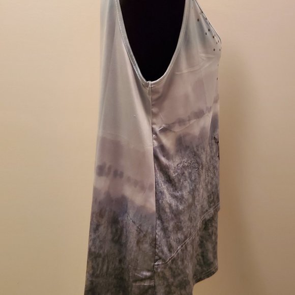 Silky Strappy Ocean print tank - Picture 2 of 5